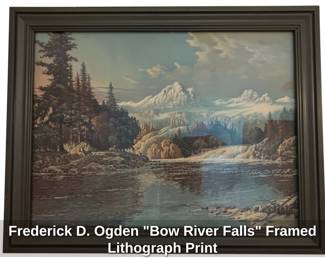 Frederick D. Ogden Bow River Falls Framed Lithograph Print