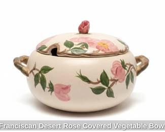 Franciscan Desert Rose Covered Vegetable Bowl
