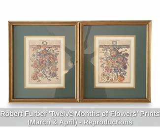 Robert Furber Twelve Months of Flowers Prints March April Reproductions