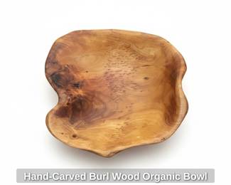 HandCarved Burl Wood Organic Bowl