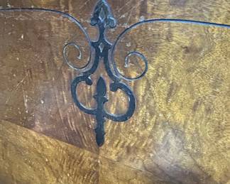s Art Deco Burl Walnut Full Size Bed Frame second image