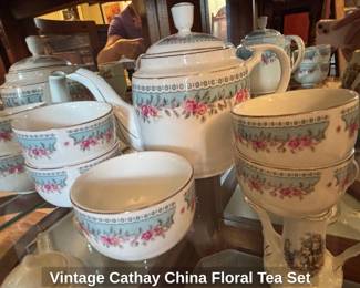 Vintage Cathay China Floral Tea Set
