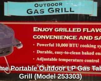 UniFlame Portable Outdoor LP Gas Table Top Grill Model