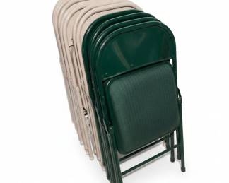 Vintage Industrial Steel Folding Chairs