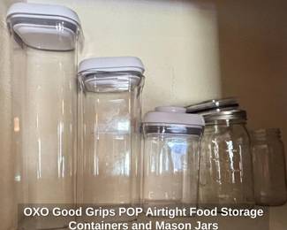 OXO Good Grips POP Airtight Food Storage Containers and Mason Jars