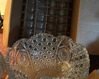 Gorgeous Vintage Punch Bowl and Glasses