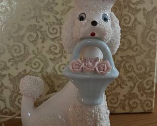 1950's Poodle Perfume Warmer/Night Light - works!!