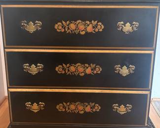 Vintage Black Hitchcock Style Dresser