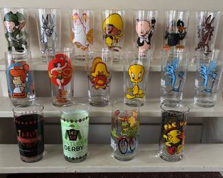 Vintage Looney Tunes, Wonder Woman, Kentucky Derby Glasses