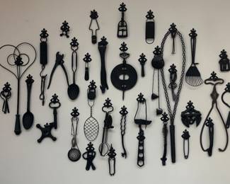 Vintage Cast Iron Tool Decor Set
