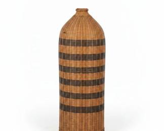 Vintage Wicker Wrapped Glass Bottle or Demijohn second image