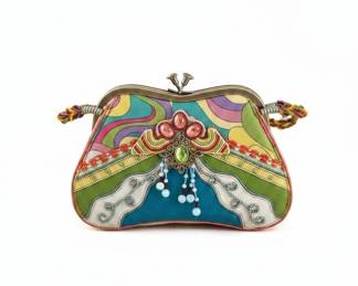 Mary Frances Psychedelic Wave Beaded Handbag second image