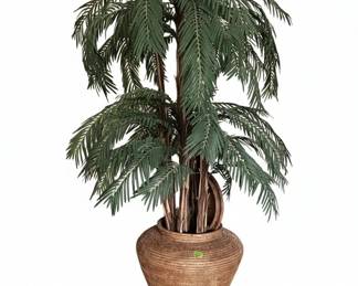Nearly Natural Areca Palm Artificial Tree in Woven Basket with Stand