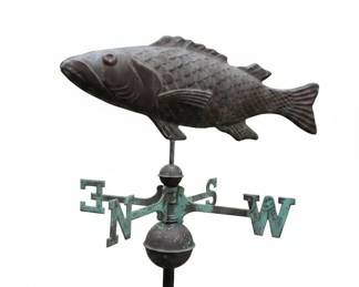 Vintage Copper Fish Weathervane second image