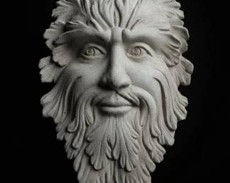 Green Man Leaf Face Wall Plaque