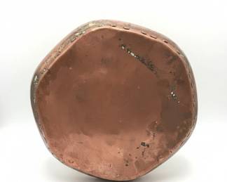 Vintage HandHammered Copper Pot with Brass Handles second image