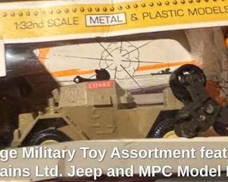 Vintage Military Toy Assortment featuring Britains Ltd. Jeep and MPC Model Kits third image