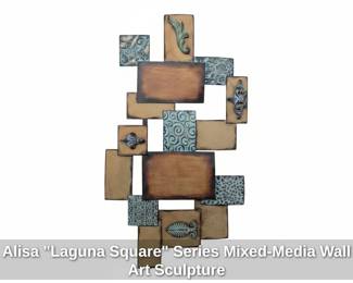 Alisa Laguna Square Series MixedMedia Wall Art Sculpture