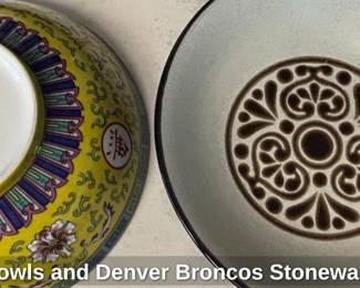 Bowls and Denver Broncos Stoneware