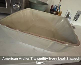 American Atelier Tranquility Ivory LeafShaped Bowls third image