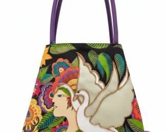 Laurel Burch The Swan Goddess Canvas Tote Bag