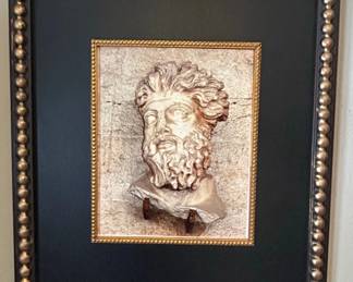 Classical Style Bearded Male Bust Wall Art