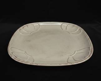 Italian Ceramic Utensil Holder and Plate Set with Fruit and Geometric Motifs