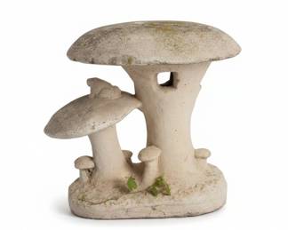 Vintage Concrete Mushroom Garden Stool or Seat