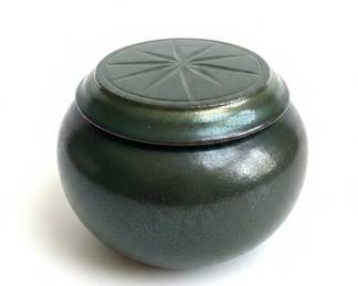 Richie Pottery Raku Lidded Vessel second image