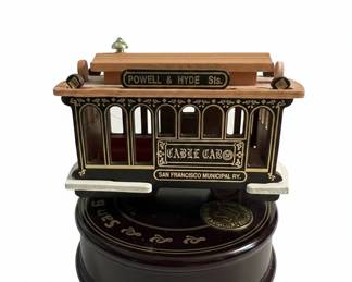 Vintage Powell Hyde Streets San Francisco Cable Car Music Box