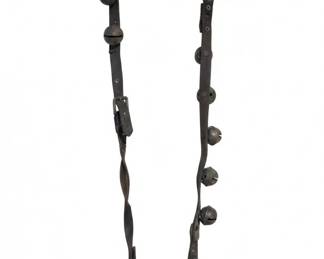 Vintage Horse Sleigh Bells Leather Strap Bells