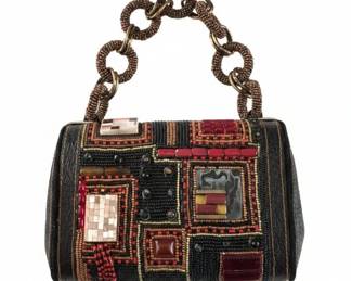 Mary Frances Beaded Patchwork Handbag