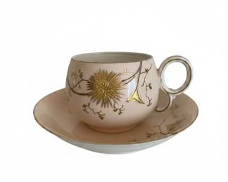 Spode Chelsea Garden Pink Floral Teacup and Saucer