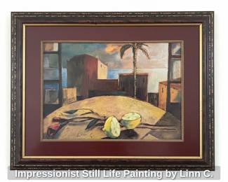 Impressionist Still Life Painting by Linn C.