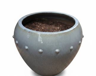 Glazed Ceramic Hobnail Garden Planter