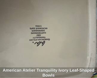 American Atelier Tranquility Ivory LeafShaped Bowls fourth image