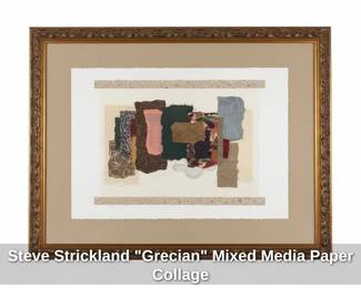 Steve Strickland Grecian Mixed Media Paper Collage