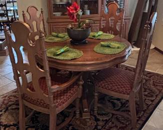 Dining Room Suite with ScrollBack Chairs and China Cabinet