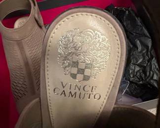 Vince Camuto Lavette Laser Cut Peep Toe Bootie Sandals second image