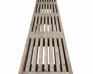 Rustic Slatted Wood Garden Bench