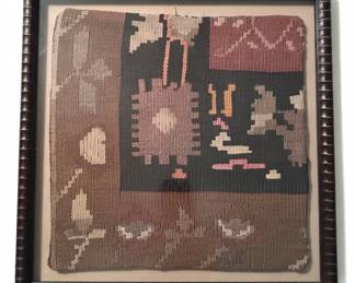 Framed Antique Anatolian Kilim Fragment