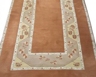 Handmade Vintage Oushak Rug