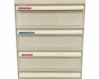 Vintage Modular Drawer Plastic Tool Storage Cabinet