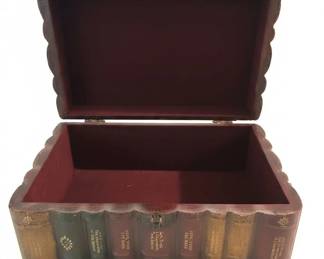 Decorative Faux Book Storage Chest second image