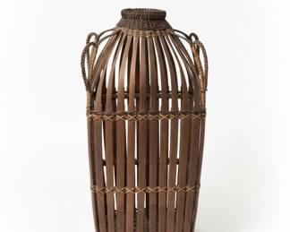 Vintage Wicker Wrapped Glass Bottle or Demijohn