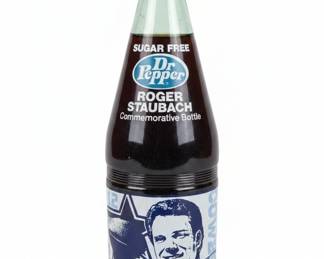 Roger Staubach Sugar Free Dr Pepper Commemorative Bottle Full