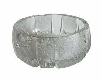 Vintage Heavy Cut Glass Starburst Ashtray second image