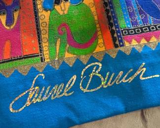 Laurel Burch Canvas Handbag with Cat Design second image