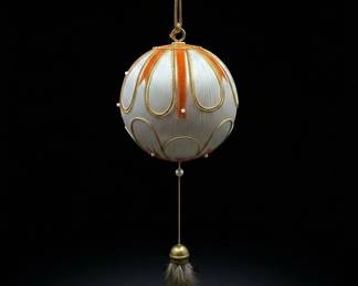 Satin Push Pin Christmas Ornament Pair with Tassels second image
