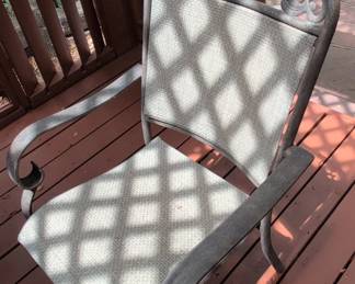Wrought Iron Piece Patio Dining Set with Tile Inserts second image